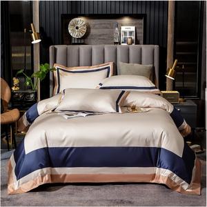 YUSIWOAL Комплект постельного белья хлопковый пэчворк в полоску