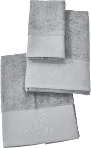 Done. полотенце для душа "Stone", (1 шт.), с аппликациями из стразов, различные мотивы 70х140 см (1 шт.), цвет silbergrau