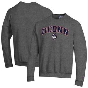 Мужской свитшот heather charcoal с логотипом uconn huskies Champion