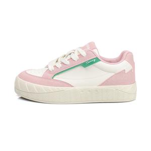 Скейтбордические кеды женские с низким верхом цвета рисовой муки / винтажный синий / красновато-коричневый B10Crown