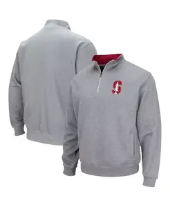 Толстовка Men's Stanford Cardinal Tortugas Logo Quarter-Zip Jacket Colosseum, серый