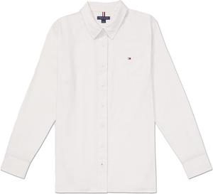 Женская рубашка Tommy Hilfiger Adaptive Stripe с магнитной застежкой, Precious Pink / Classic White