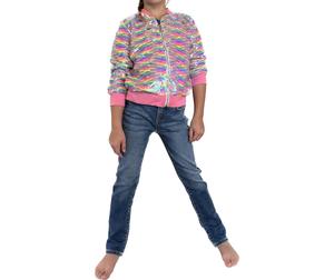 Джинсы прямого кроя для девушек в средне-синем цвете Ceros