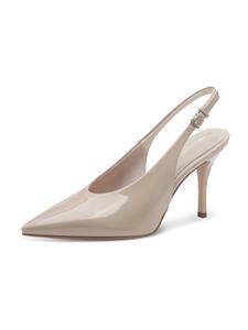 Tamaris Туфли-лодочки с открытой пяткой кремового цвета