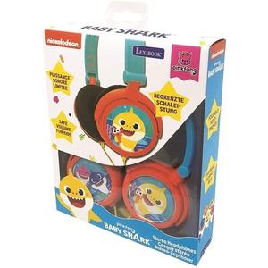 Складные проводные стереонаушники Baby Shark с безопасной для детей громкостью Lexibook Hp015Bs