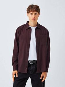 Контрастная твилловая рубашка с длинными рукавами Kin, Catawba Grape