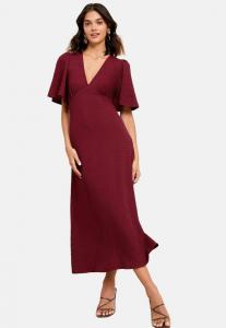 Платье Friends Like These REGULAR FIT V-NECK MIDI , Burgundy Red/Bordeaux