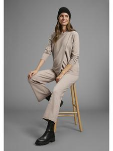 Бежевый меланжевый вязаный свитер neun 9 monate