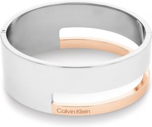Браслет Calvin Klein Geometric Essentials для женщин - нержавеющая сталь с застежкой-шарниром - классический дизайн, модный аксессуар премиум-класса - подарок для нее, Two-Tone