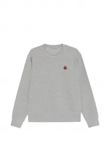 Свитшот с нашивкой-логотипом Moncler, серый