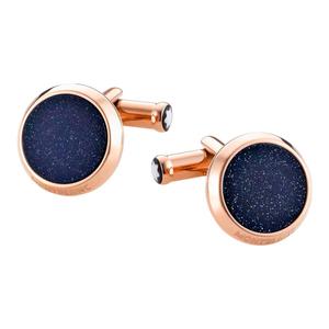 Мужские запонки Meisterstuck из нержавеющей стали синего цвета MONTBLANC, синий