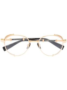 Balmain Eyewear очки в круглой оправе, золотистый