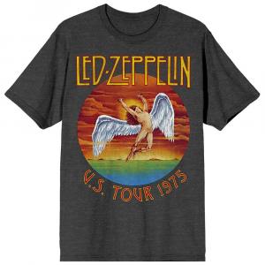 Мужской Led Zeppelin 1975 U. Футболка с рисунком Tour Icarus Licensed Character, серый