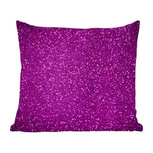 Декоративная подушка MuchoWow, диванная подушка для гостиной, декоративная подушка 60 x 60 см, фиолетовая и розовая текстура с блестками - чехол на подушку - хлопчатобумажная ткань - декоративные чехлы на подушки