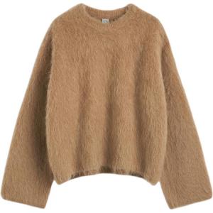 Свитер с ворсистой отделкой TOTEME, верблюжий смешанный цвет