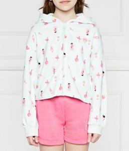 Толстовка детская Guess на молнии с капюшоном, зеленый