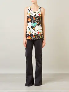 Расклешенные брюки средней посадки Amir Slama, черный