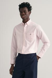 Приталенная рубашка из поплина прямого кроя Gant, розовый