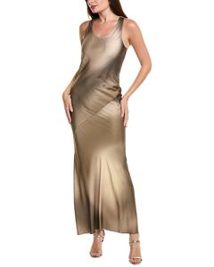 Rag & bone Платье макси из сатина с принтом Daisy, коричневый