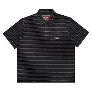 Поло Supreme Stripe Terry Short-Sleeve Polo, черный