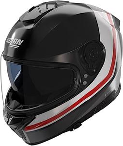 НОЛАН N80-8 Триттико 357 С Nolan, Black, Anthracite, White, Red, Glossy