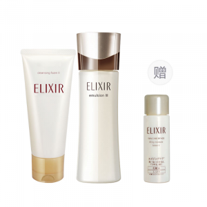 Увлажняющий и питательный комплекс для подтягивающей кожи лица Elixir, cleanser+emulsion+random sample (rich)