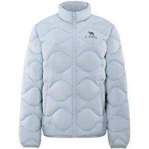 Пуховик женский со стойкой, облегченный CAMEL, distant mountain синий