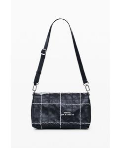 Женская блестящая сумка через плечо среднего размера Desigual, Black
