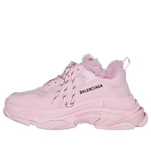 Кроссовки triple s sneaker fake fur 'pink' Balenciaga, розовый