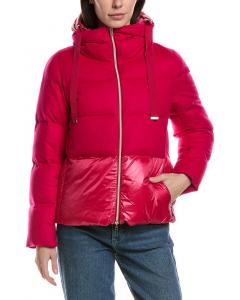 Пуховое пальто Herno из смеси шелка и кашемира Herno, розовый