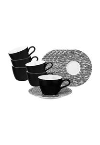 Набор кофейных чашек с блюдцами Life Fashion 240 мл 6 шт Life Seltmann Weiden чёрный