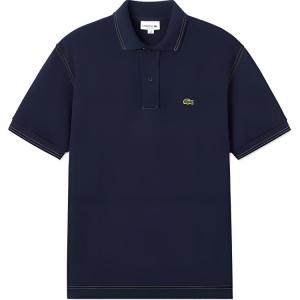 Поло с логотипом на заплатке LACOSTE, синий