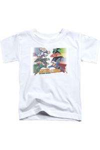 Футболка с коротким рукавом для детей "Justice League of America: Злодеи, берегитесь" Gildan, белый