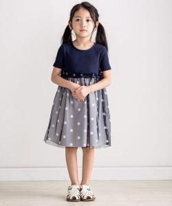 Трикотажное платье Bare Teleco Dot из тюля (90-140 см)