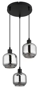 Настольная лампа Globo серый, опаловый, черный диаметр/высота: 35/120 см