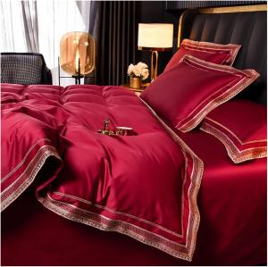 Generic Комплект постельного белья из египетского хлопка 1000TC с роскошной вышивкой