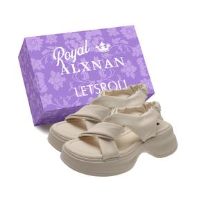 Alxnan Римские сандалии женские бежевые с коробкой, цвет Beige+Box