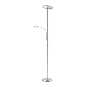 Торшер Ls-ROCCO LED-панель 1 шт. теплый белый - холодный белый RGB + настраиваемый белый, с инфракрасным датчиком, пульт дистанционного управления, совместим с умным домом Just Light, Edelstahlfarben