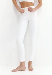 Джинсы с высокой талией и зауженным кроем Pull&Bear, White