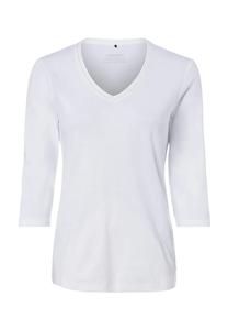 Базовая рубашка из чистого хлопка с декором в виде V-образного выреза Olsen, белый