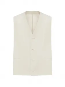 Жилет на пуговицах с V-образным вырезом Lardini, бежевый