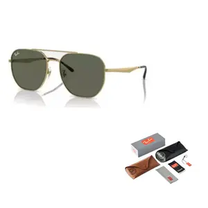 RayBan Металлические солнцезащитные очки неправильной формы мужские Gold, Gold