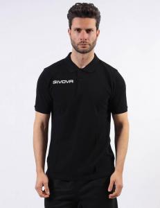 Givova Polo Cotone Piquet Летняя рубашка поло 3XL Черный