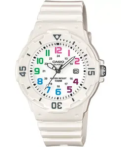 Женские белые часы с ремешком из смолы 34 мм Casio