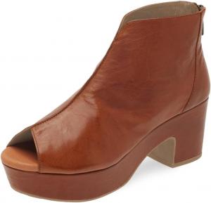 Женские ботильоны YDN с открытым носком на высокой платформе, массивным каблуком средней высоты, сзади на молнии, стильные ботинки до щиколотки, размер 4-16 US, Brown