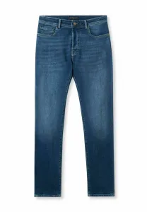 Джинсы-Брюки облегающего кроя с пятью карманами, эластичные. Brooks Brothers, Dark Blue