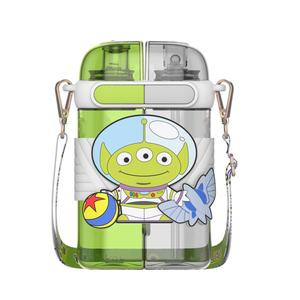 Двухсекционная кружка, поильник с трубочкой для школьников и студентов Disney, Three-eyed boy divided into two drinking cups