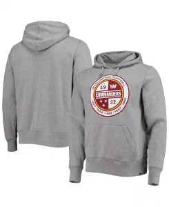 Мужская серая толстовка с капюшоном Washington Commanders Imprint Headline Pullover Hoodie '47 Brand
