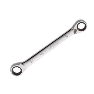 Stanley метрический двойной ключ с храповым механизмом и двусторонней трещоткой, метрический, 16x18 мм, двусторонний очковый ключ 91-598