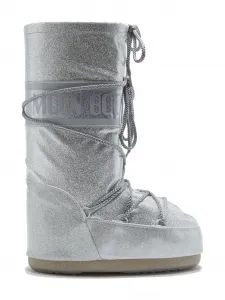 Ботинки на шнуровке, украшенные блестками Moon Boot Kids, серебряный